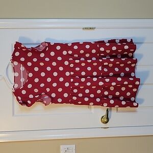 Never worn red polka dot dress